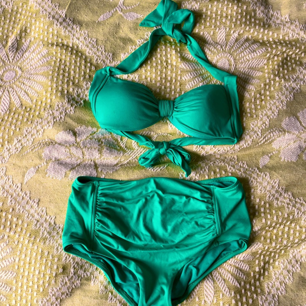 Seafolly Two Piece retro bikini GREEN